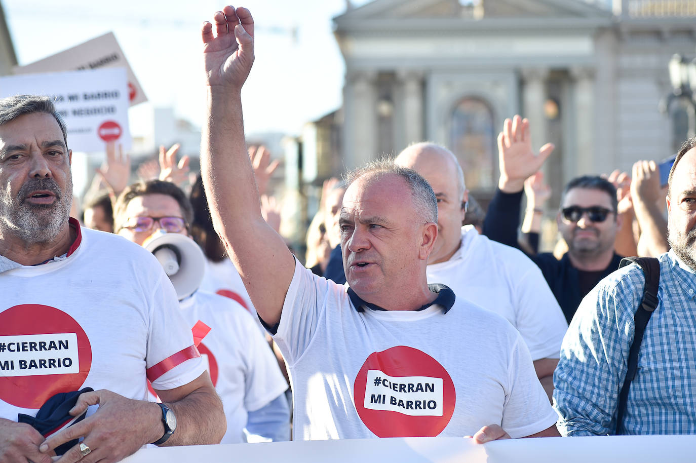 Fotos: Protesta de vecinos y comerciantes del barrio del Carmen de Murcia, en imágenes