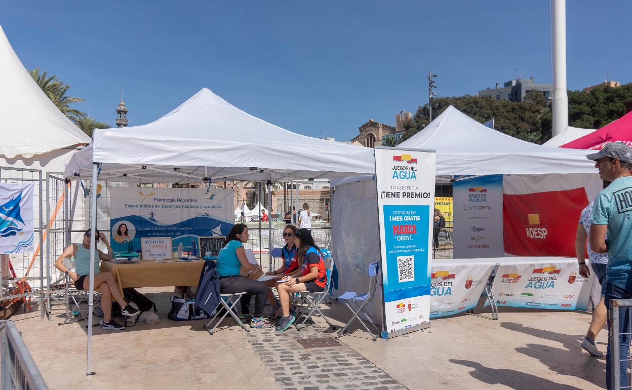 El punto de atención psicológica ubicado en los pasados Juegos del Agua. 