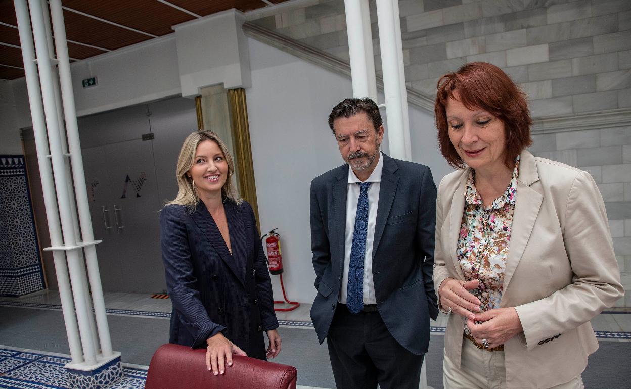 Ana Martínez Vidal, Juan José Molina y María Marín, en el Pleno del pasado miércoles 26 de octubre. 