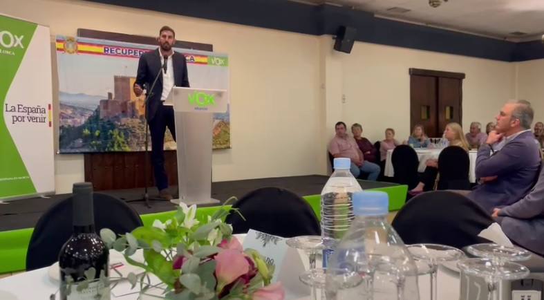 José Ángel Antelo, este jueves, en un acto del partido en Lorca.