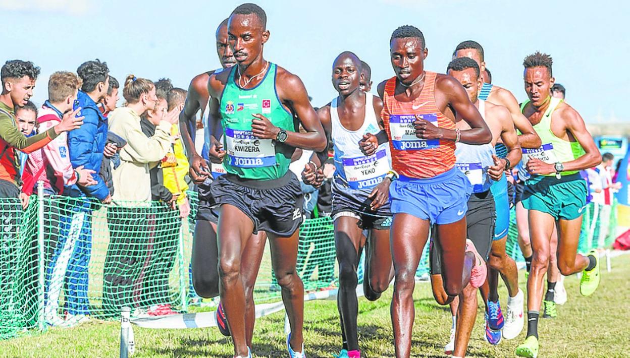 Imagen de la prueba masculina de ayer en Atapuerca. 