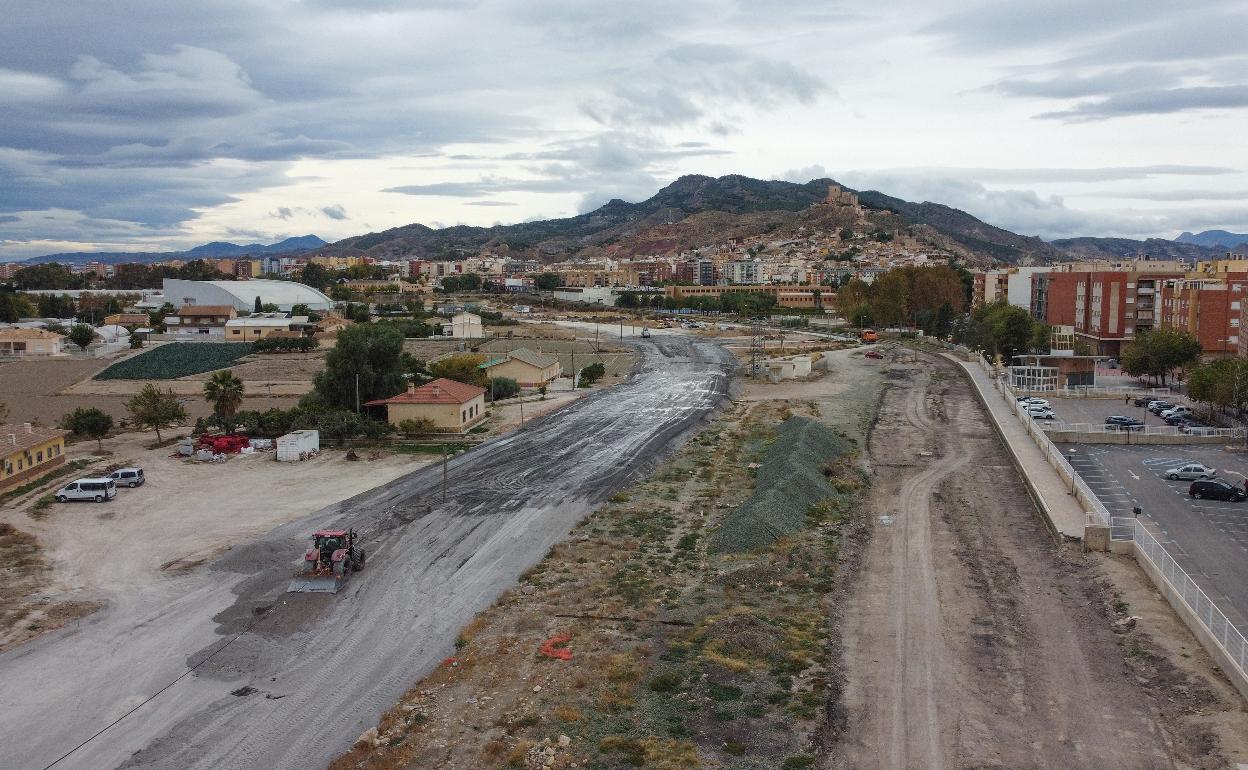 Imagen aérea del barrio de San Diego donde se iniciará el soterramiento del ferrocarril a su paso por la ciudad.