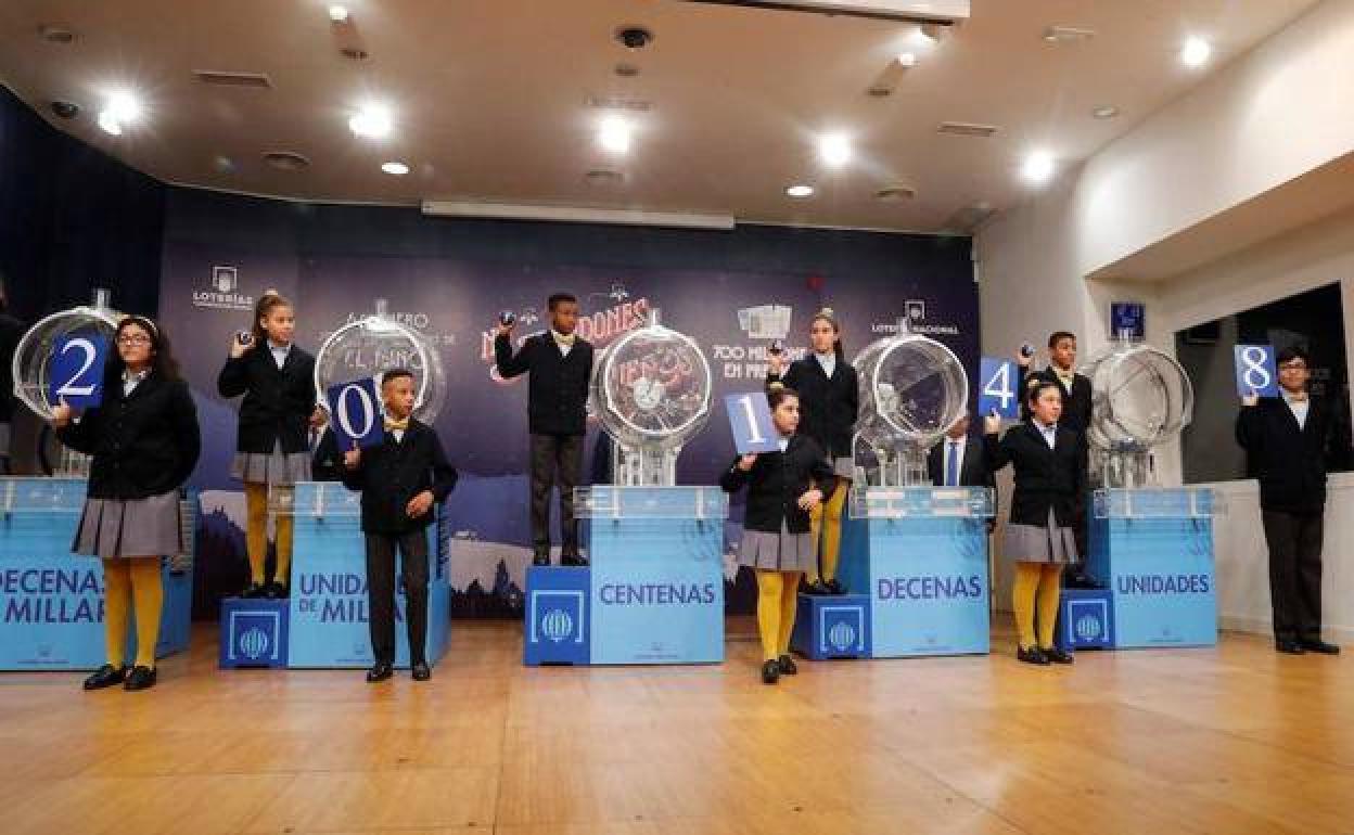 Sorteo de la Lotería del Niño, en una imagen de archivo.