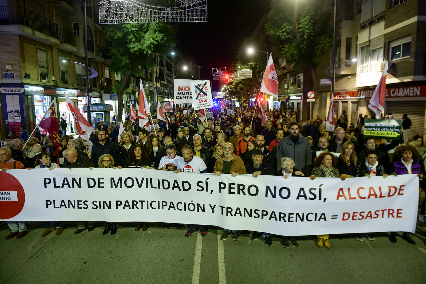 Fotos: Manifestación contra el plan de movilidad del Ayuntamiento de Murcia