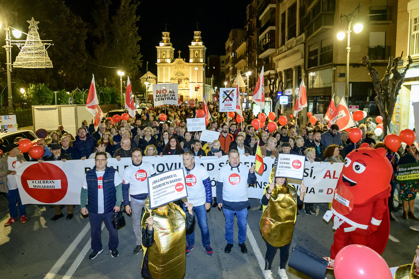 Fotos: Manifestación contra el plan de movilidad del Ayuntamiento de Murcia