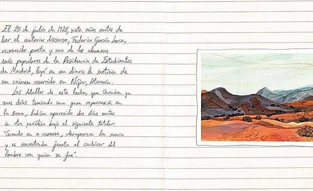 Ilustración de Ilu Ros para 'Bodas de sangre', que junto a 'Yerma' y 'La casa de Bernarda Alba' conforma 'Una trilogía rural', su nueva obra. 