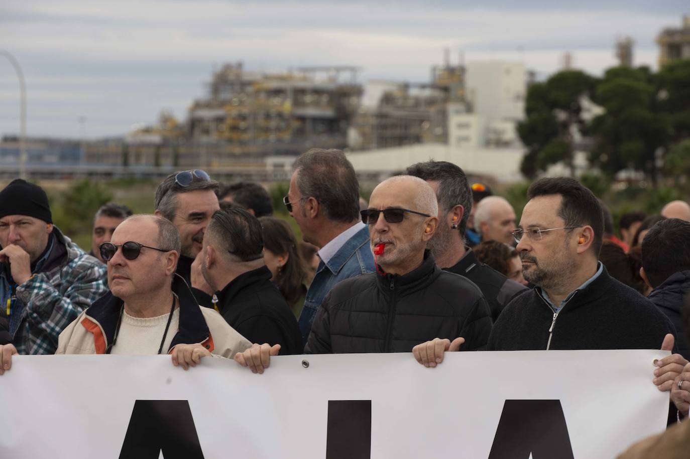 Fotos: Los trabajadores de Sabic protestan en La Aljorra