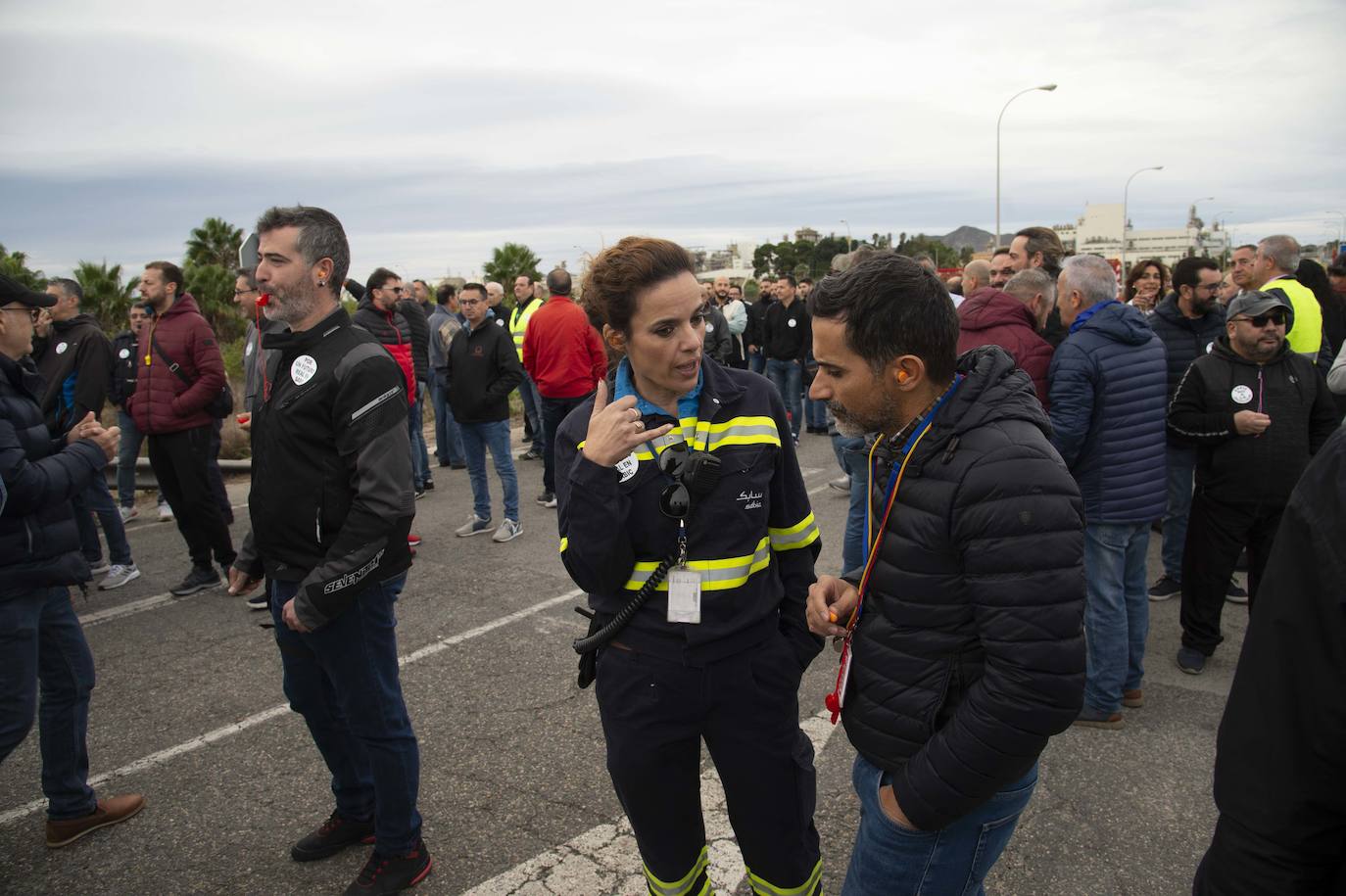 Fotos: Los trabajadores de Sabic protestan en La Aljorra