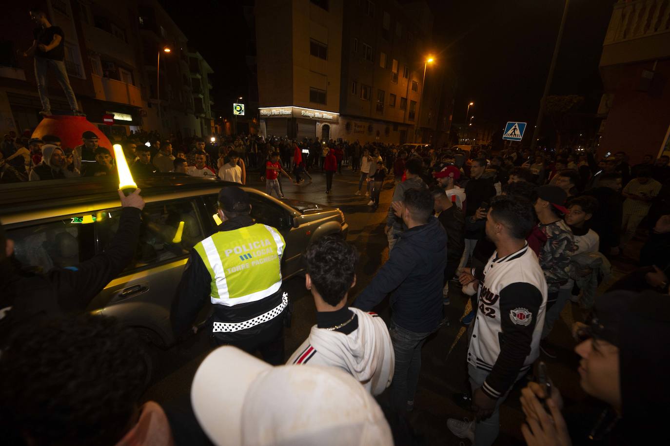 Fotos: Celebración de la colonia marroquí de la Región de Murcia tras vencer a España en el Mundial, en imágenes