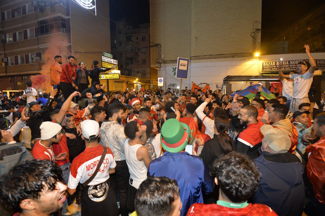 Fotos: Celebración de la afición marroquí en Murcia y Lorca