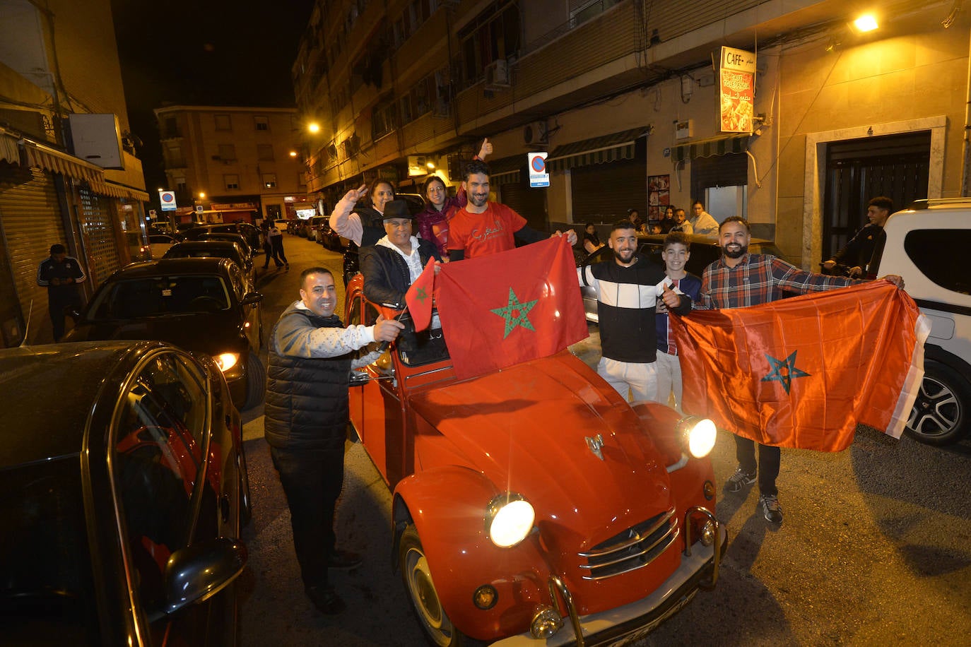 Fotos: Celebración de la afición marroquí en Murcia y Lorca