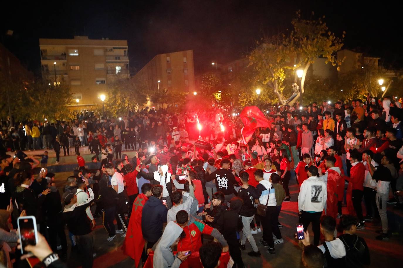 Fotos: Celebración de la afición marroquí en Murcia y Lorca