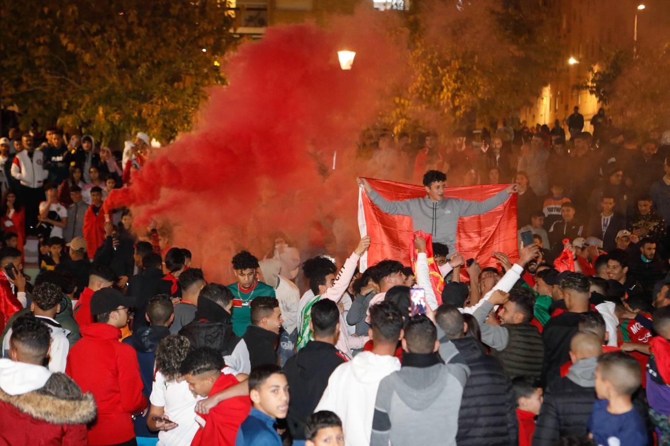 Fotos: Celebración de la afición marroquí en Murcia y Lorca