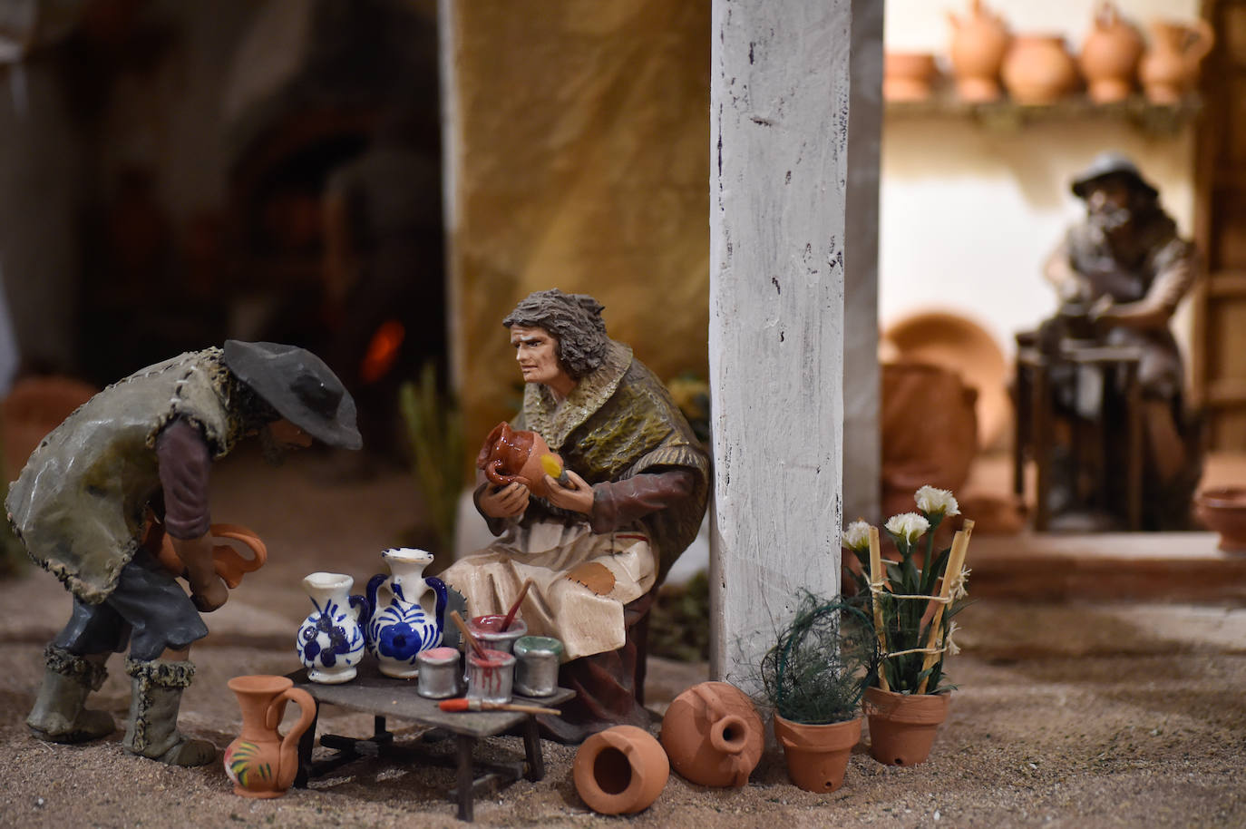 Fotos: La inaguración del belén de la iglesia de San Esteban de Murcia, en imágenes