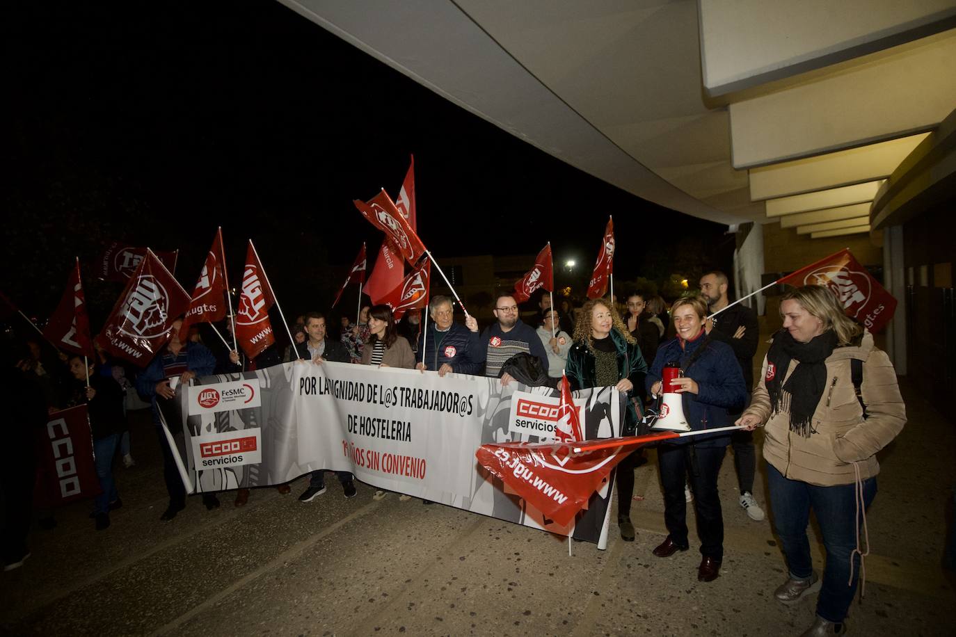 Fotos: Protesta en Murcia por el convenio de hostelería