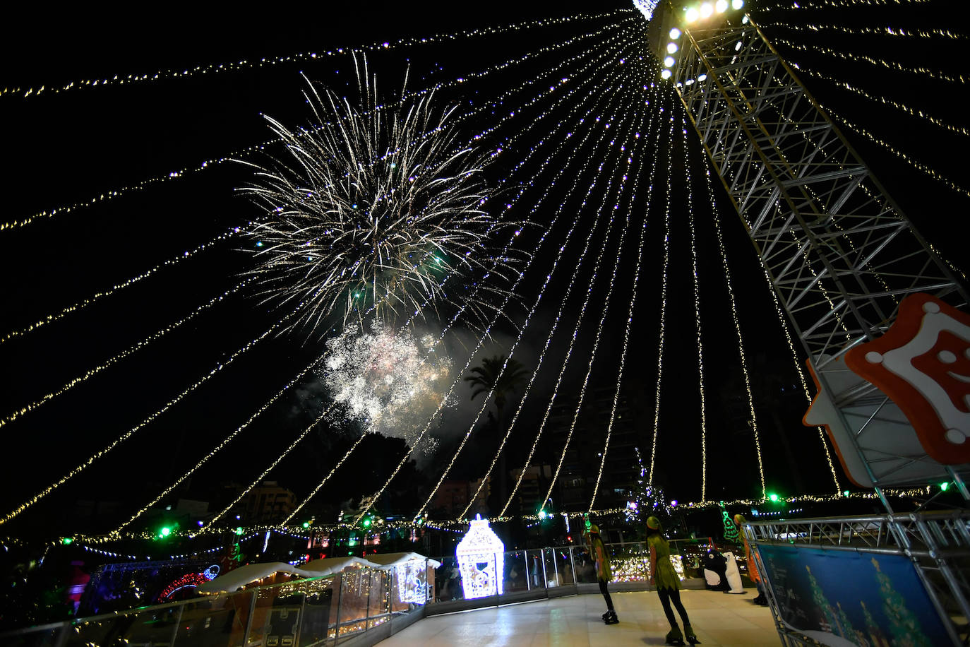 Fotos: Encendido de las luces navideñas en Murcia