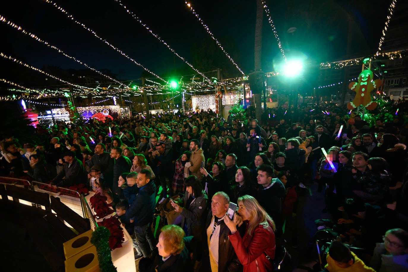 Fotos: Encendido de las luces navideñas en Murcia