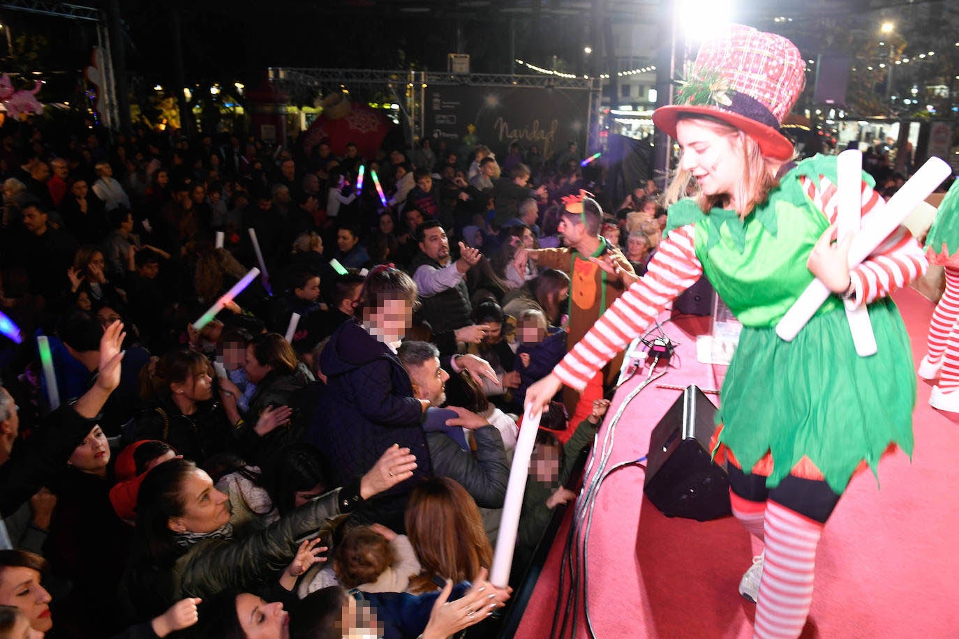 Fotos: Encendido de las luces navideñas en Murcia