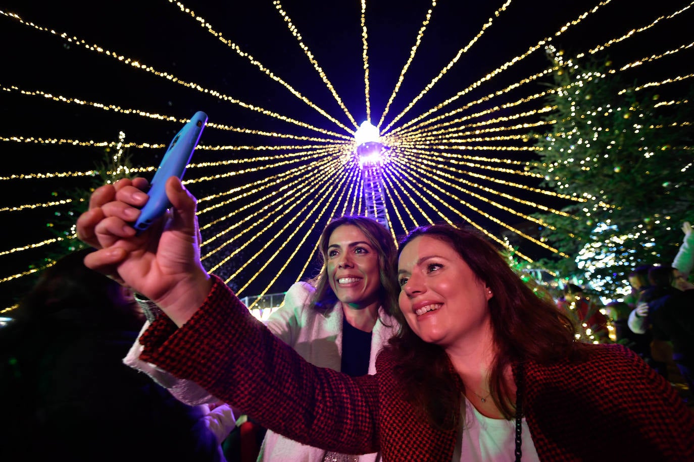 Fotos: Encendido de las luces navideñas en Murcia