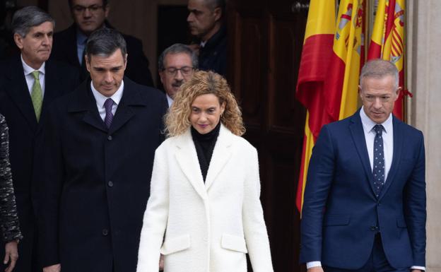 Batey y Gil junto al presidente del Gobierno en los actos del Día de la Constitución. 