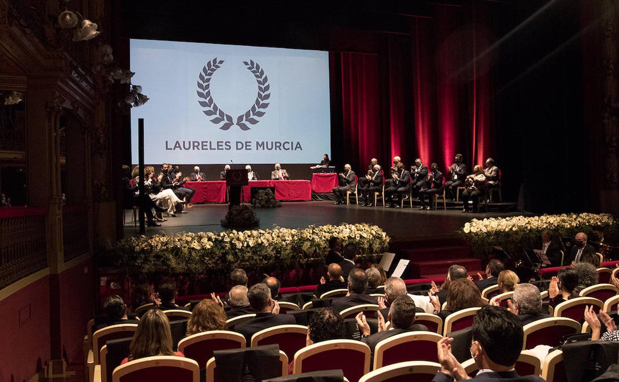 Entrega de los premios 'Laureles de Murcia' en un año anterior.