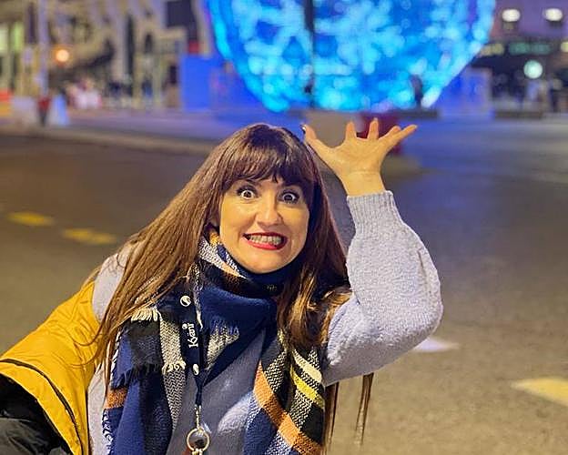 La actriz lorquina Ana Belén Beas, en Madrid, donde ensaya para su nuevo musical.