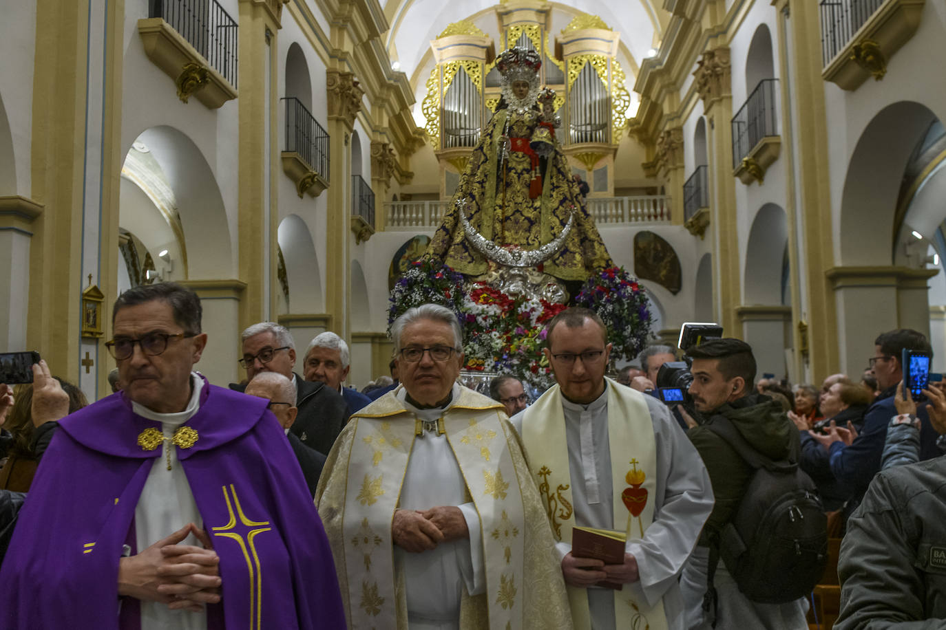 La llegada de la Morenica a la Catedral de Murcia, en imágenes