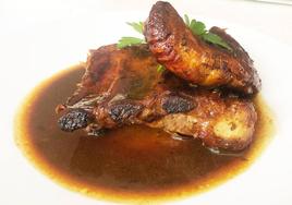 Costillas con jerez, mostaza y miel