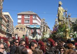 Encuentro de Domingo de Resurrección en Jumilla, en una imagen de archivo.