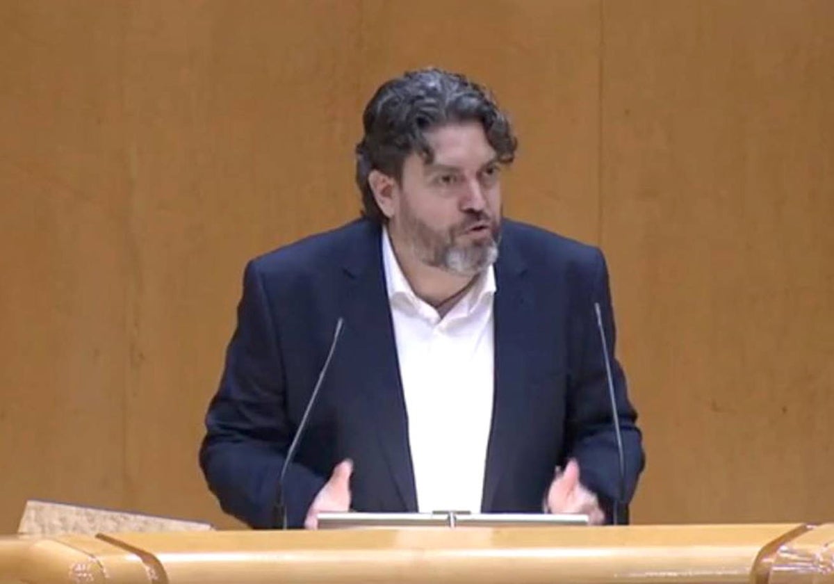 Miguel Sánchez, durante una de sus intervenciones en el Senado.