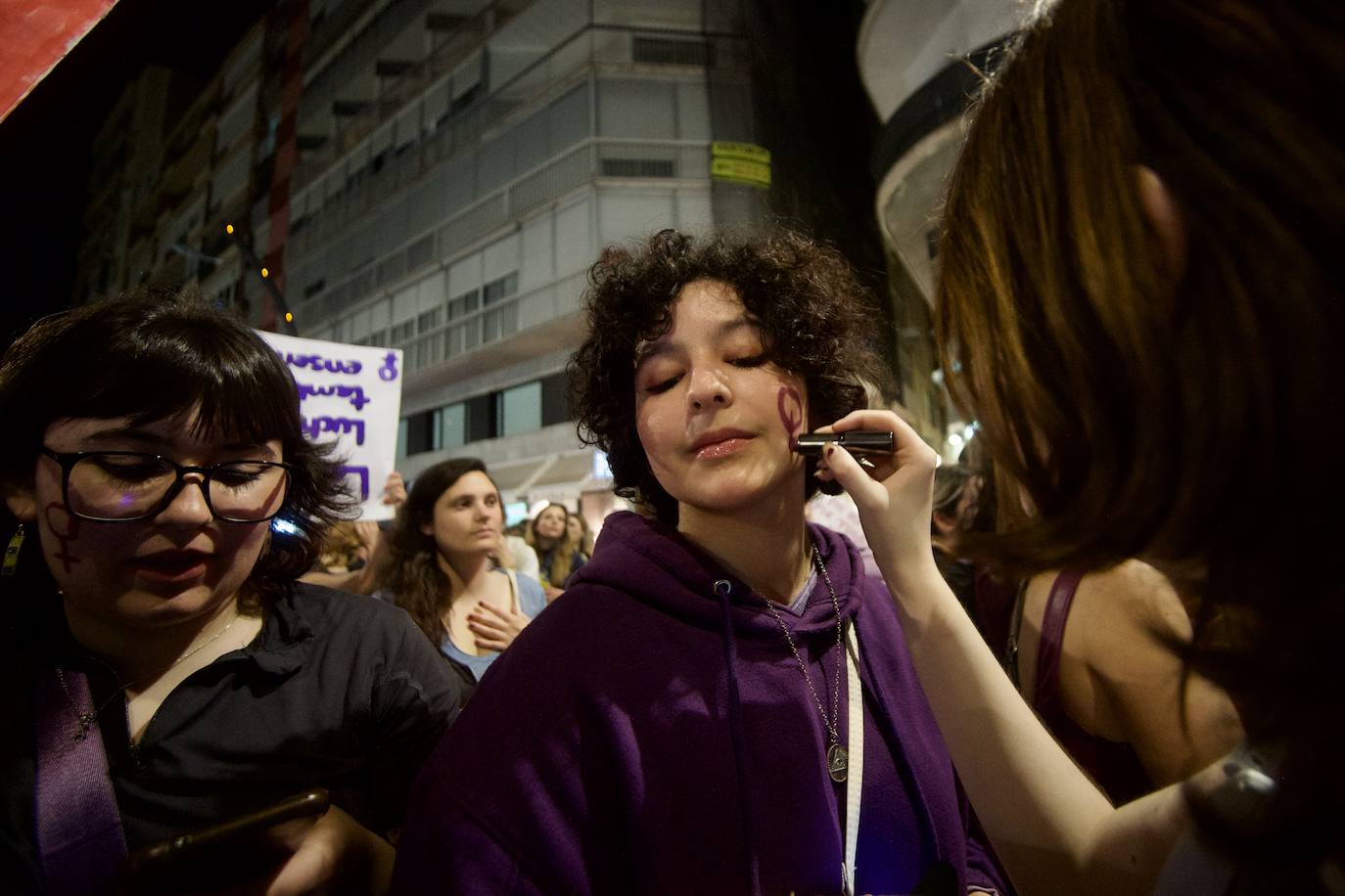 La manifestación del Día de la Mujer en Murcia, en imágenes