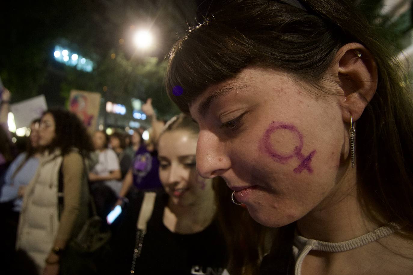 La manifestación del Día de la Mujer en Murcia, en imágenes