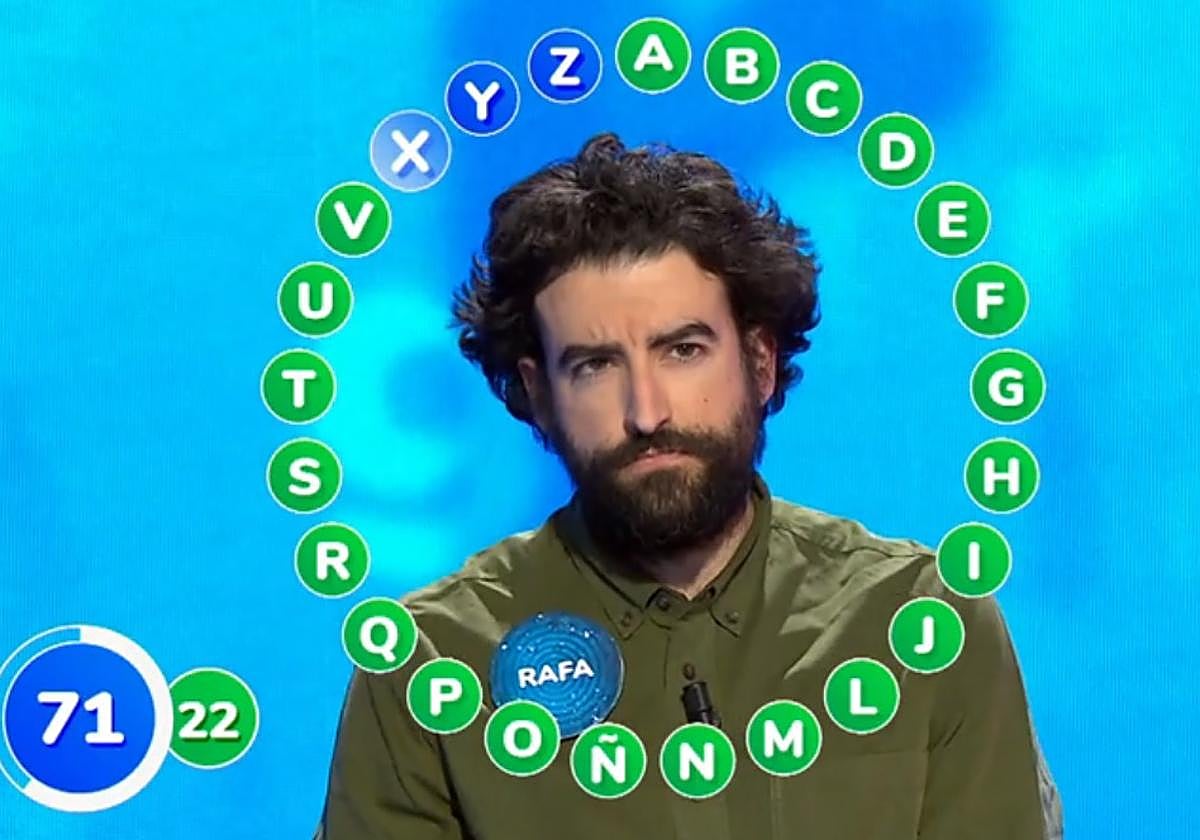 Rafa Castaño a tres letras de 'El Rosco' para llevarse el bote.