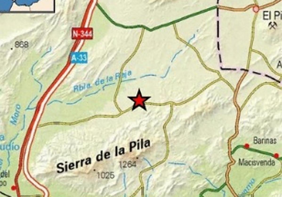 Epicentro del terremoto.