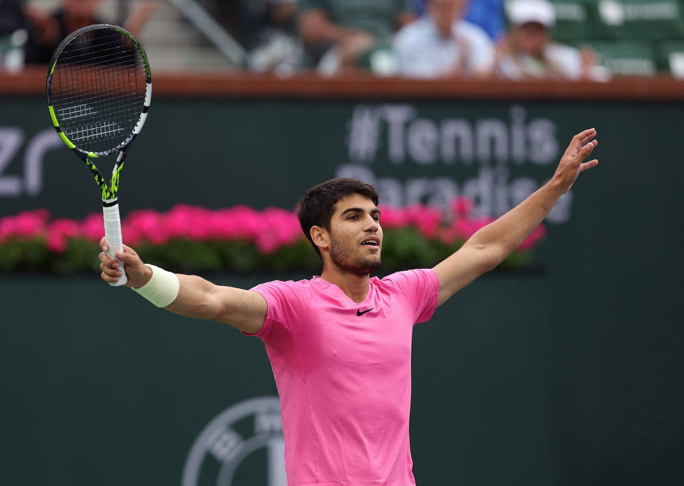 El triunfo de Carlos Alcaraz ante Medvedev en Indian Wells, en imágenes