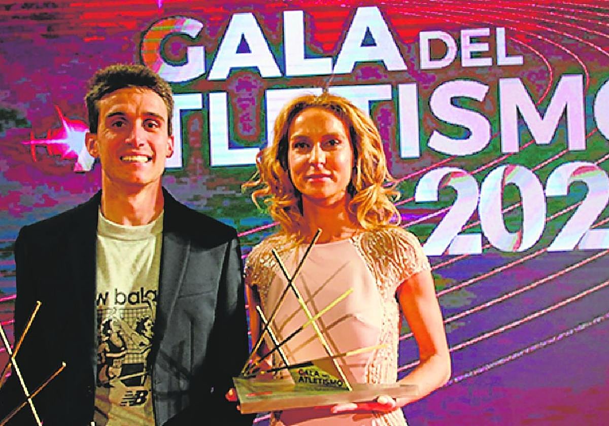 Mariano García y Raquel González, mejores atletas masculino y femenina del año pasado.