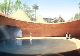 Recreación digital del futuro balneario de Alhama de Murcia.