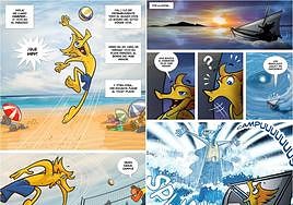 Páginas del primer episodio de 'Campus, héroe del Mar Menor'.