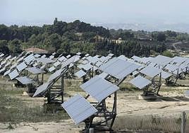 Pequeño huerto solar en la carretera de Molina de Segura a Fortuna.