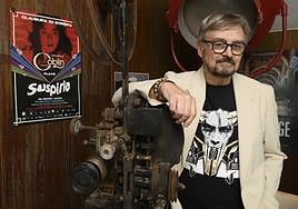 El compositor Claudio Simonetti, ayer, en la Filmoteca Regional Francisco Rabal de Murcia.