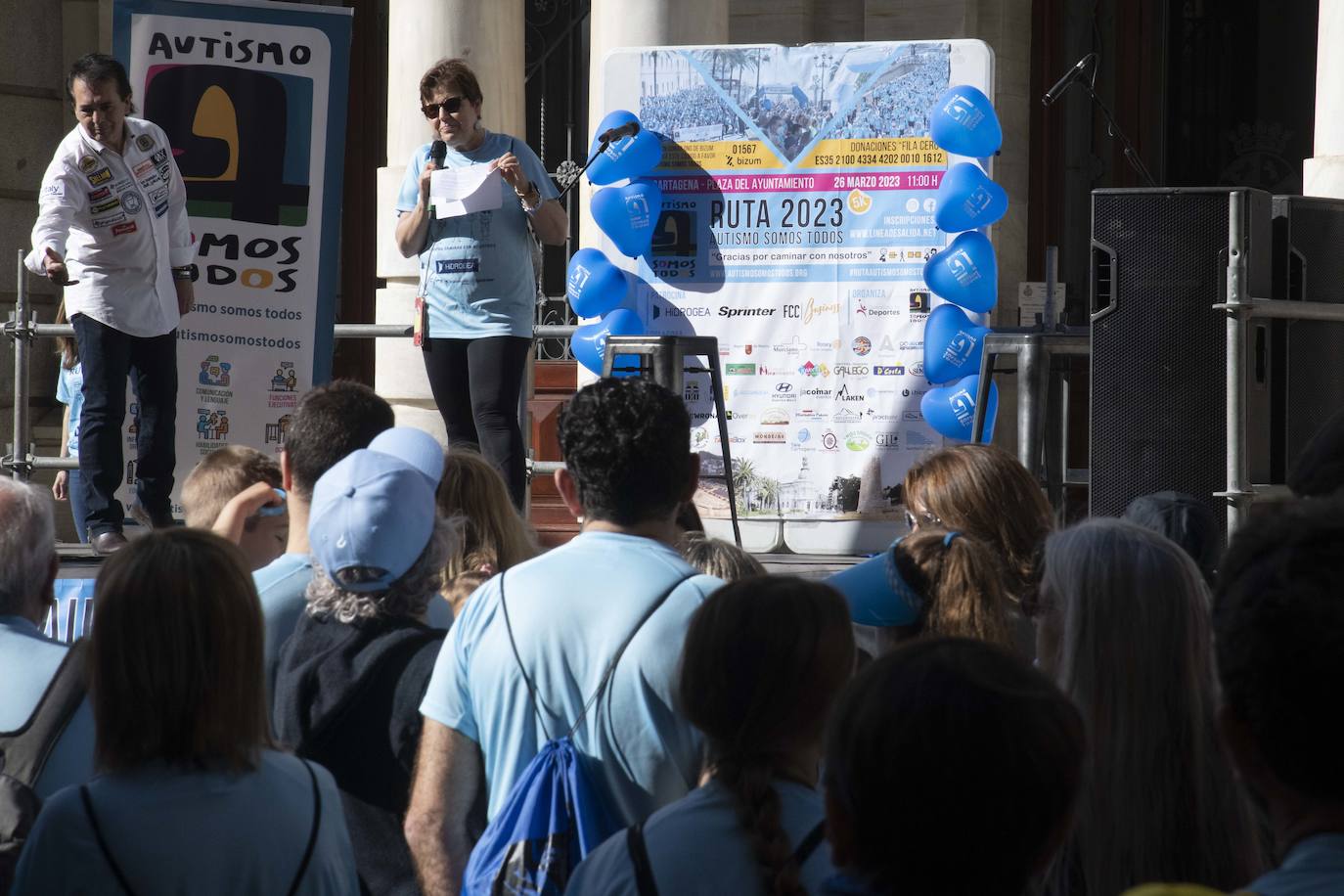 Solidaridad en el centro de Cartagena con la ruta &#039;Autismo somos todos&#039;