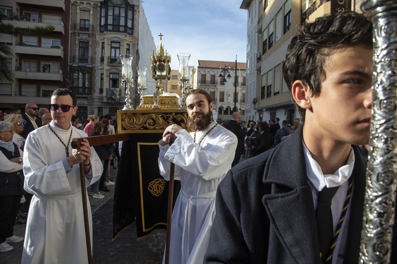 El vía crucis del Cristo de la Divina Misericordia de Cartagena, en imágenes