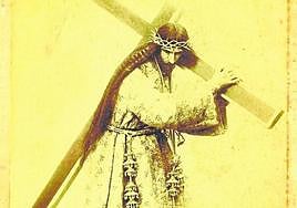 Estampa del s. XIX de Jesús de Nazaret, cuya réplica procesionará el próximo Viernes Santo por las calles de Murcia.