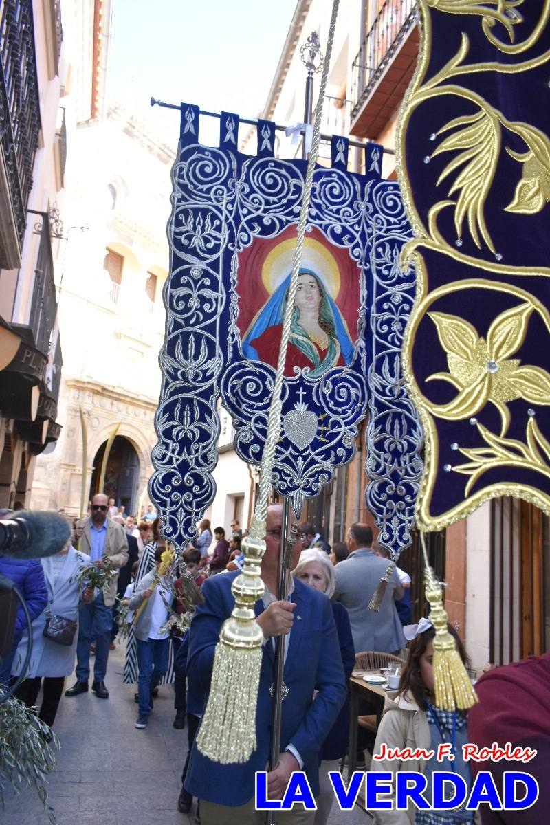 La procesión del Domingo de Ramos recorre la calle Mayor y La Corredera de Caravaca