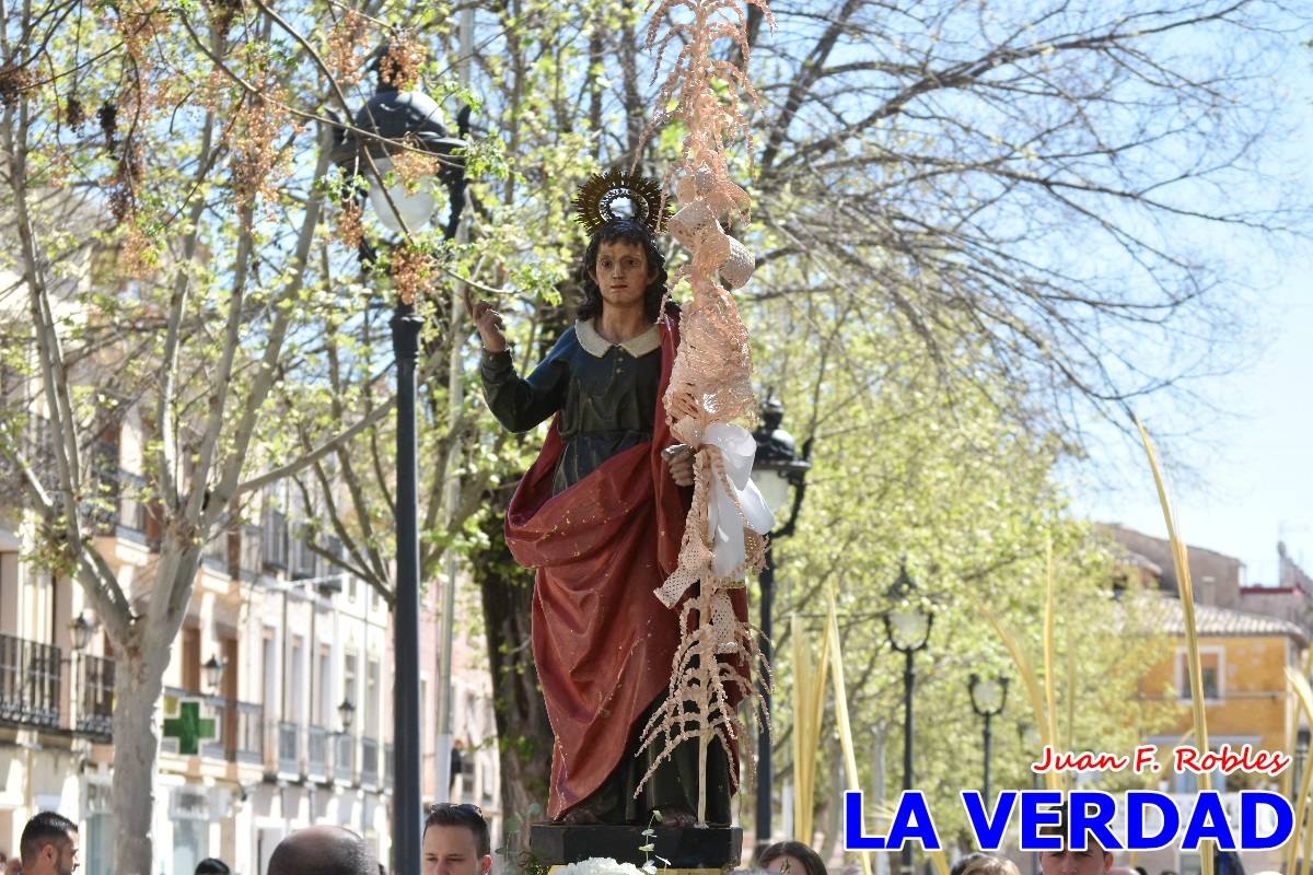 La procesión del Domingo de Ramos recorre la calle Mayor y La Corredera de Caravaca