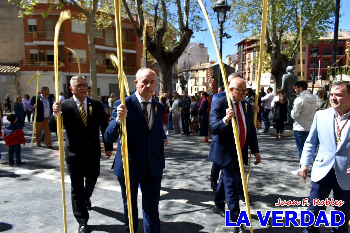 La procesión del Domingo de Ramos recorre la calle Mayor y La Corredera de Caravaca
