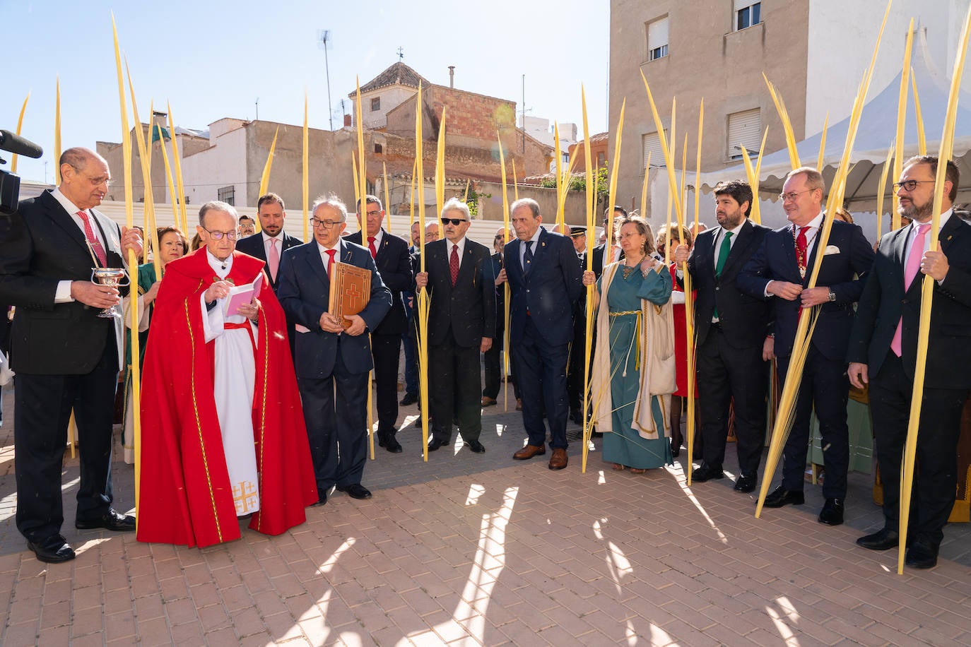 Bendición de las palmas en el Paso Blanco de Lorca, en imágenes