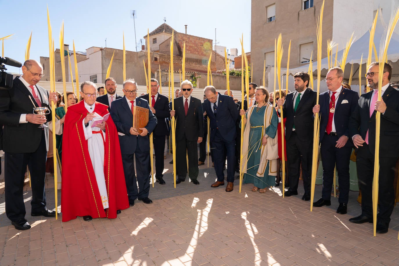 Bendición de las palmas en el Paso Blanco de Lorca, en imágenes