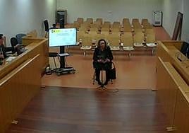 Yolanda Muñoz, durante su declaración como investigada en el Juzgado de Instrucción 1 de Cartagena.