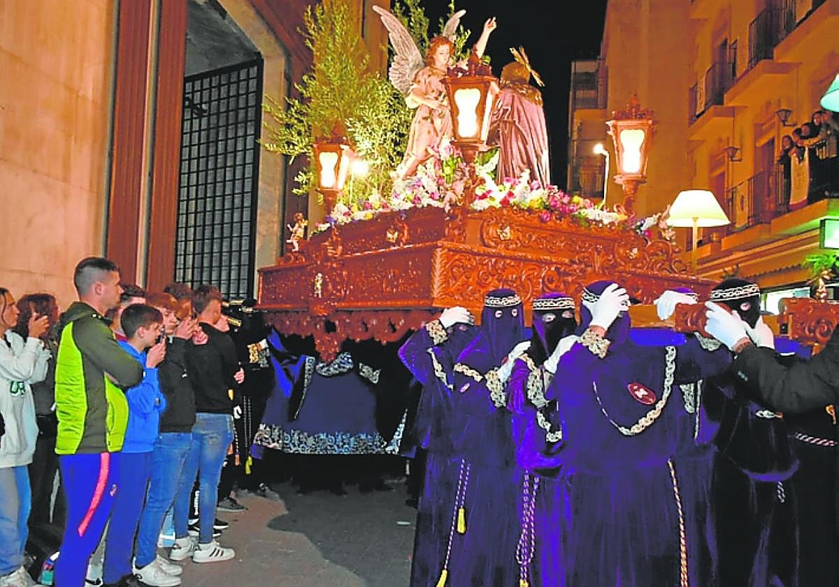 Salida del paso de la Oración en el Huerto, ayer, en Caravaca.